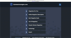 Desktop Screenshot of ezinetechnologies.com